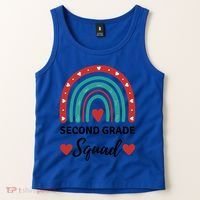 Second Grade Rocks Second Grade Squad Vibes Teacher Student Gift Tank Top thumb 2