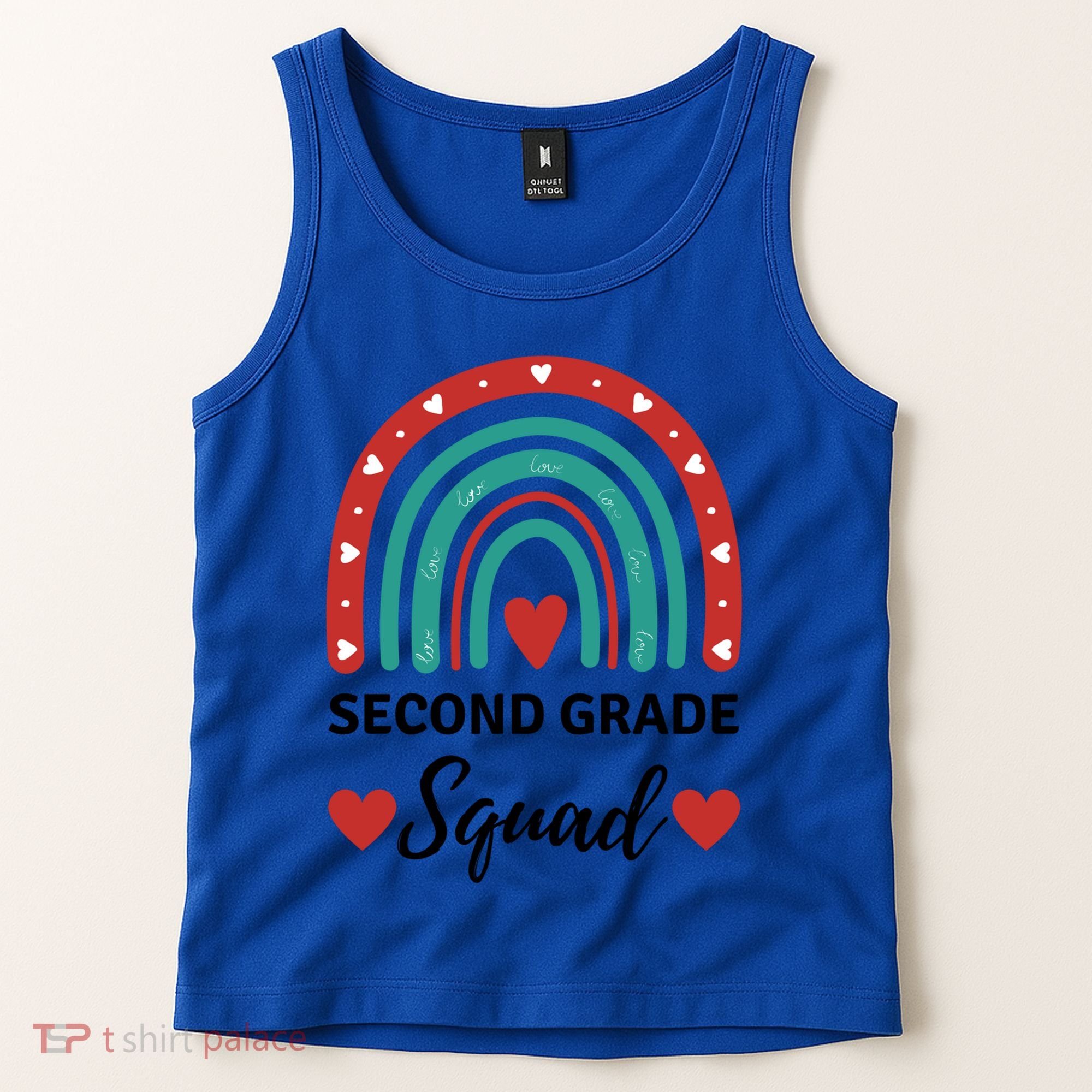 Second Grade Rocks Second Grade Squad Vibes Teacher Student Gift Tank Top