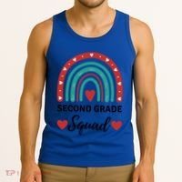 Second Grade Rocks Second Grade Squad Vibes Teacher Student Gift Tank Top thumb 3