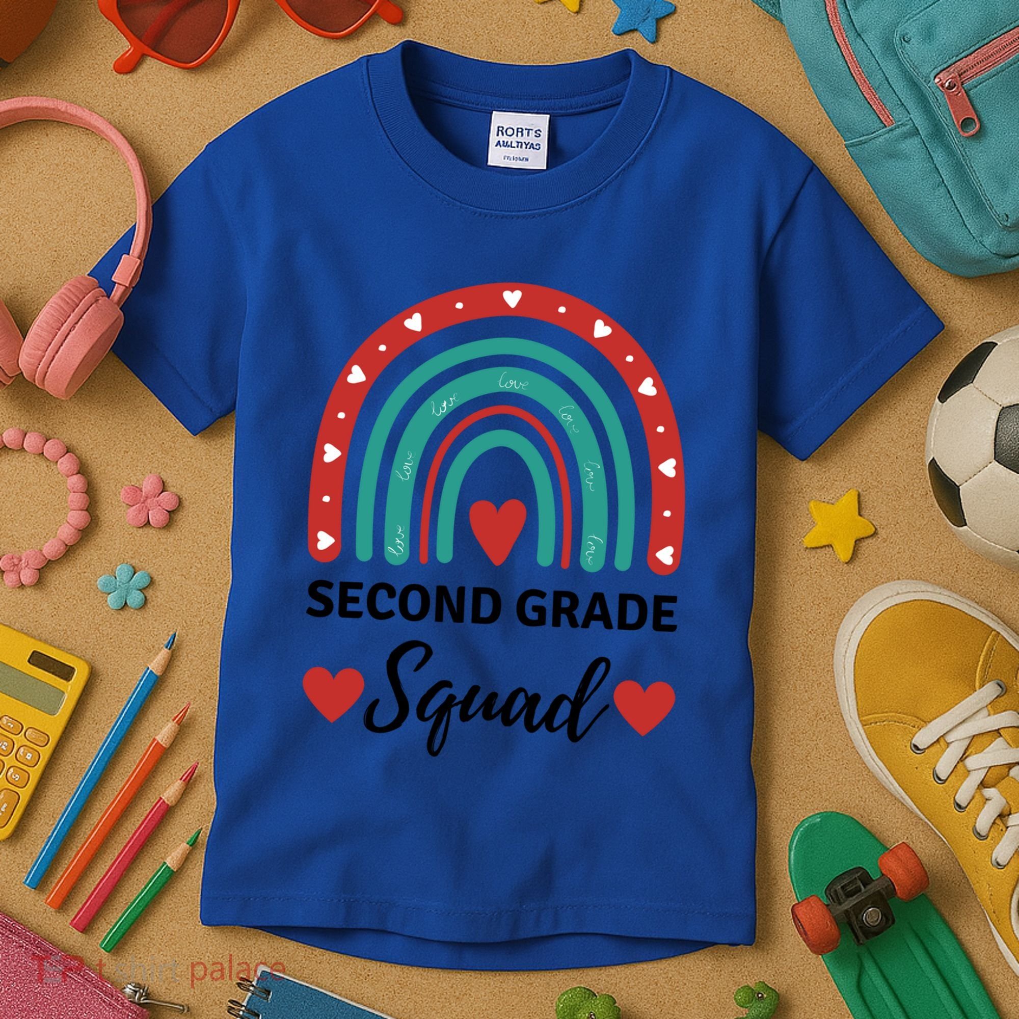 Second Grade Rocks Second Grade Squad Vibes Teacher Student Gift Kids T-Shirt