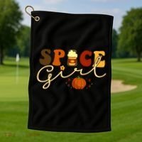 Spice Girl Retro Thankful Gift For Thanksgiving Golf Towel thumb 1