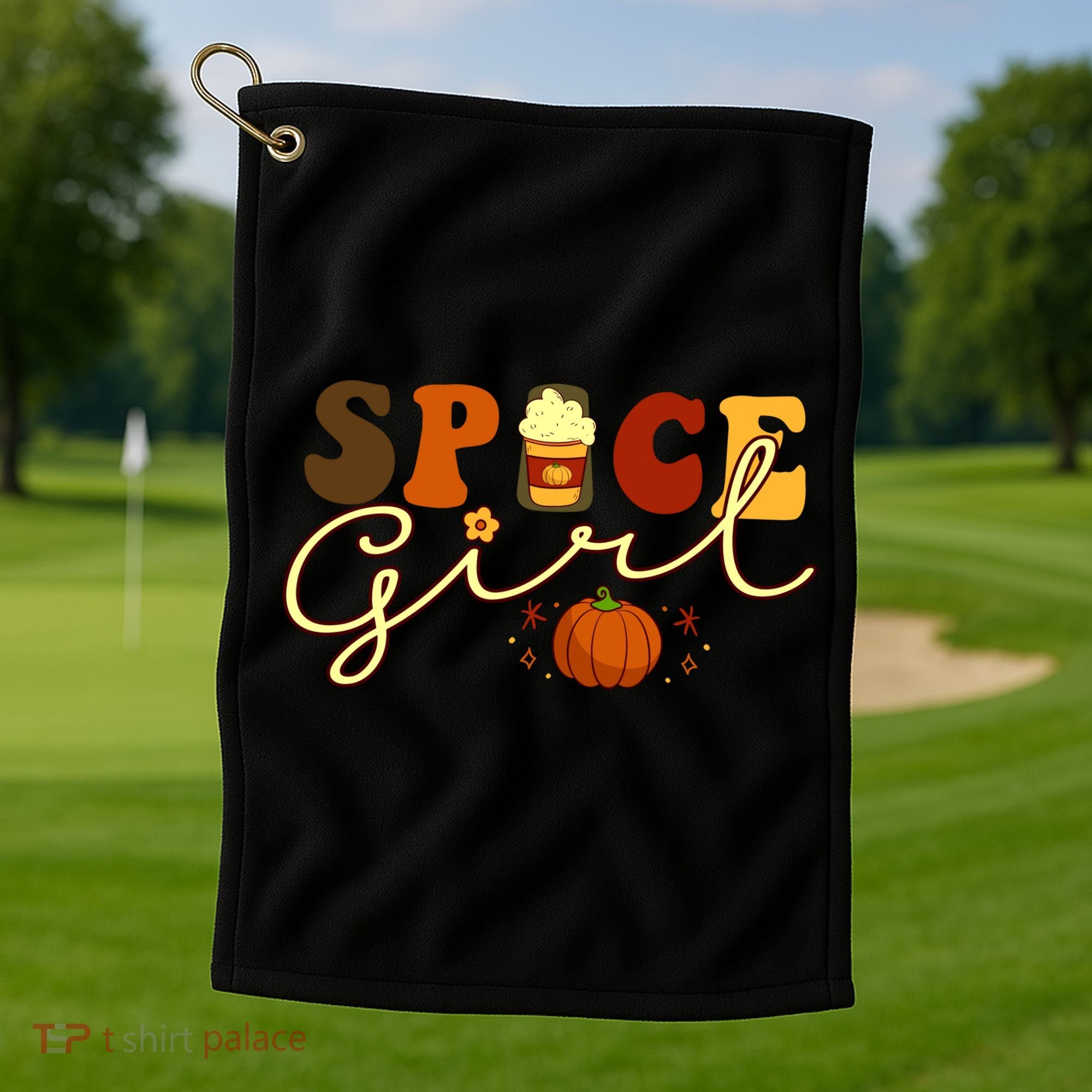 Spice Girl Retro Thankful Gift For Thanksgiving Golf Towel