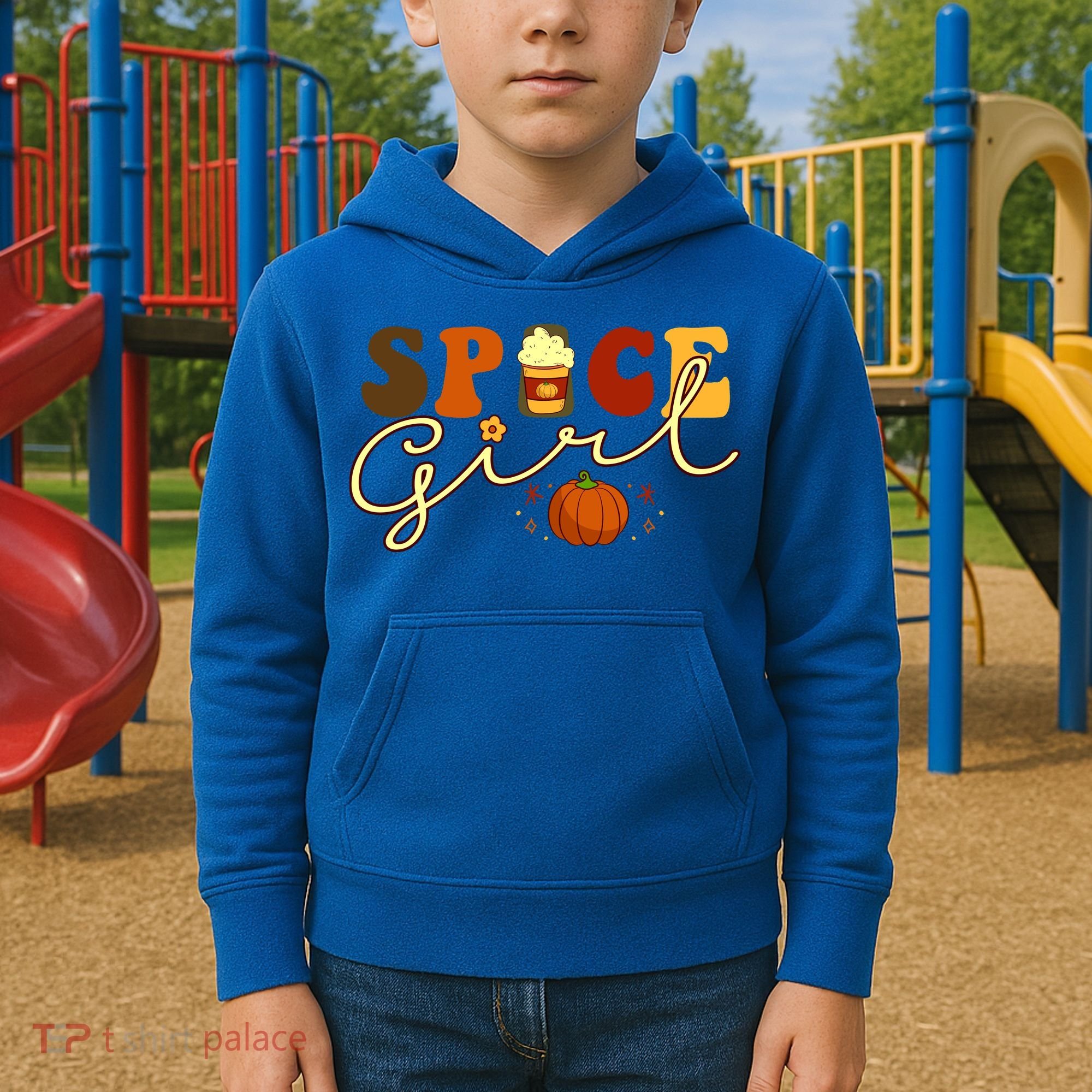 Spice Girl Retro Thankful Gift For Thanksgiving Kids Hoodie