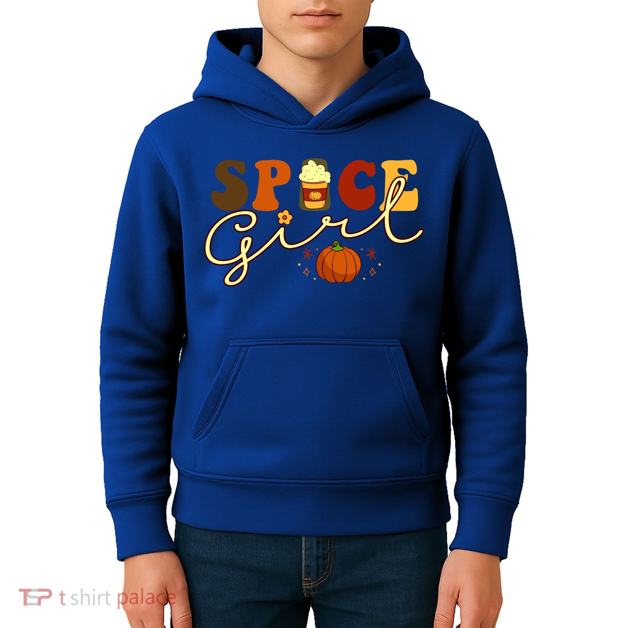 Spice Girl Retro Thankful Gift For Thanksgiving Kids Hoodie