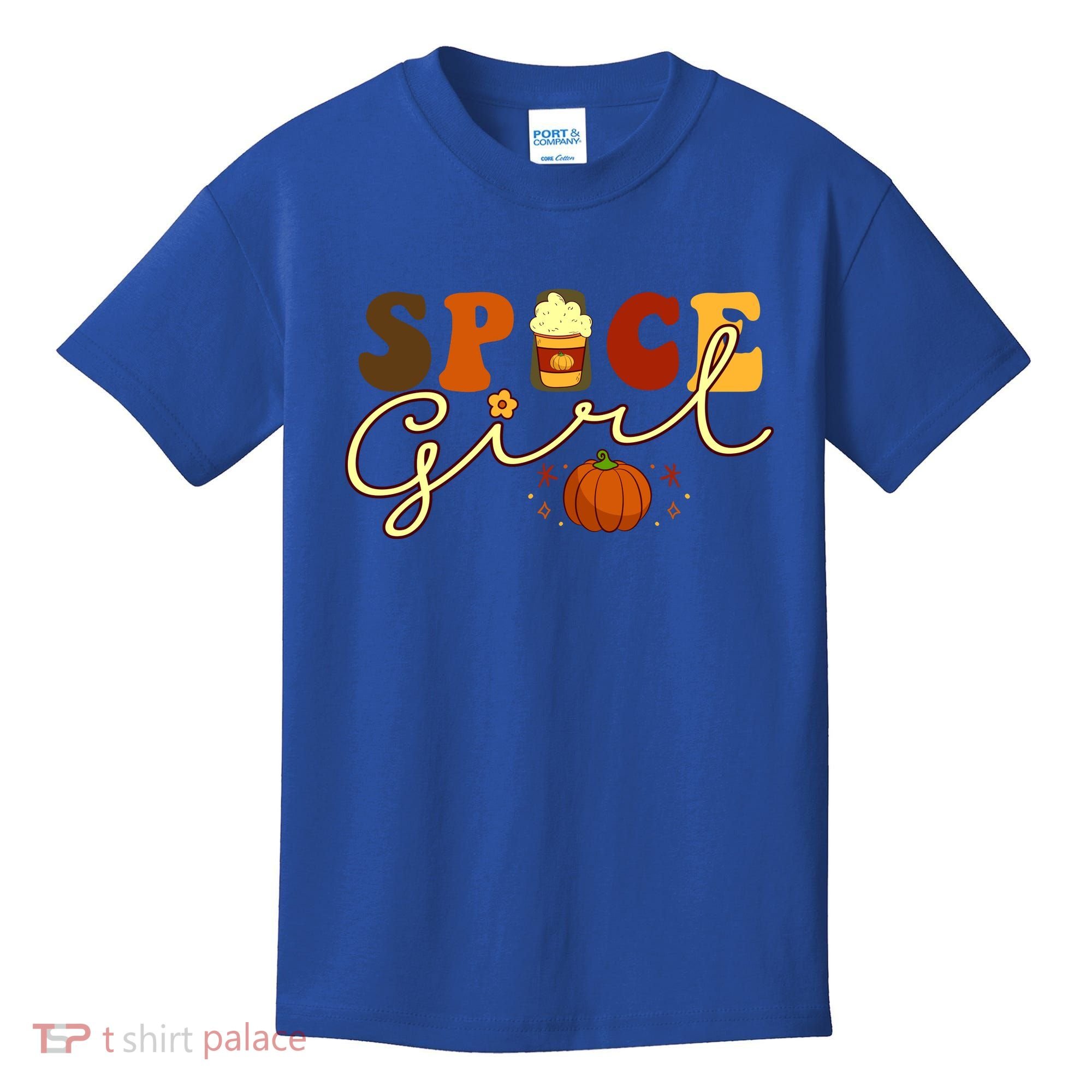 Spice Girl Retro Thankful Gift For Thanksgiving Kids T-Shirt