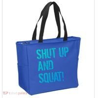 Squat Gym Rats Shut Up And Squat Gym Teachers Shut And Squat Great Gift Tote Bag thumb 2