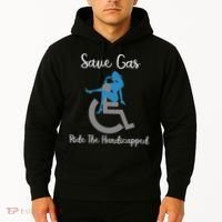 SAVE GAS RIDE THE Handicapped Hoodie thumb 2