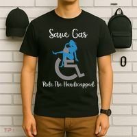 SAVE GAS RIDE THE Handicapped T-Shirt thumb 6