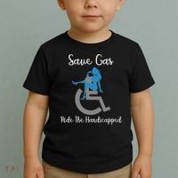 SAVE GAS RIDE THE Handicapped Toddler T-Shirt thumb 2