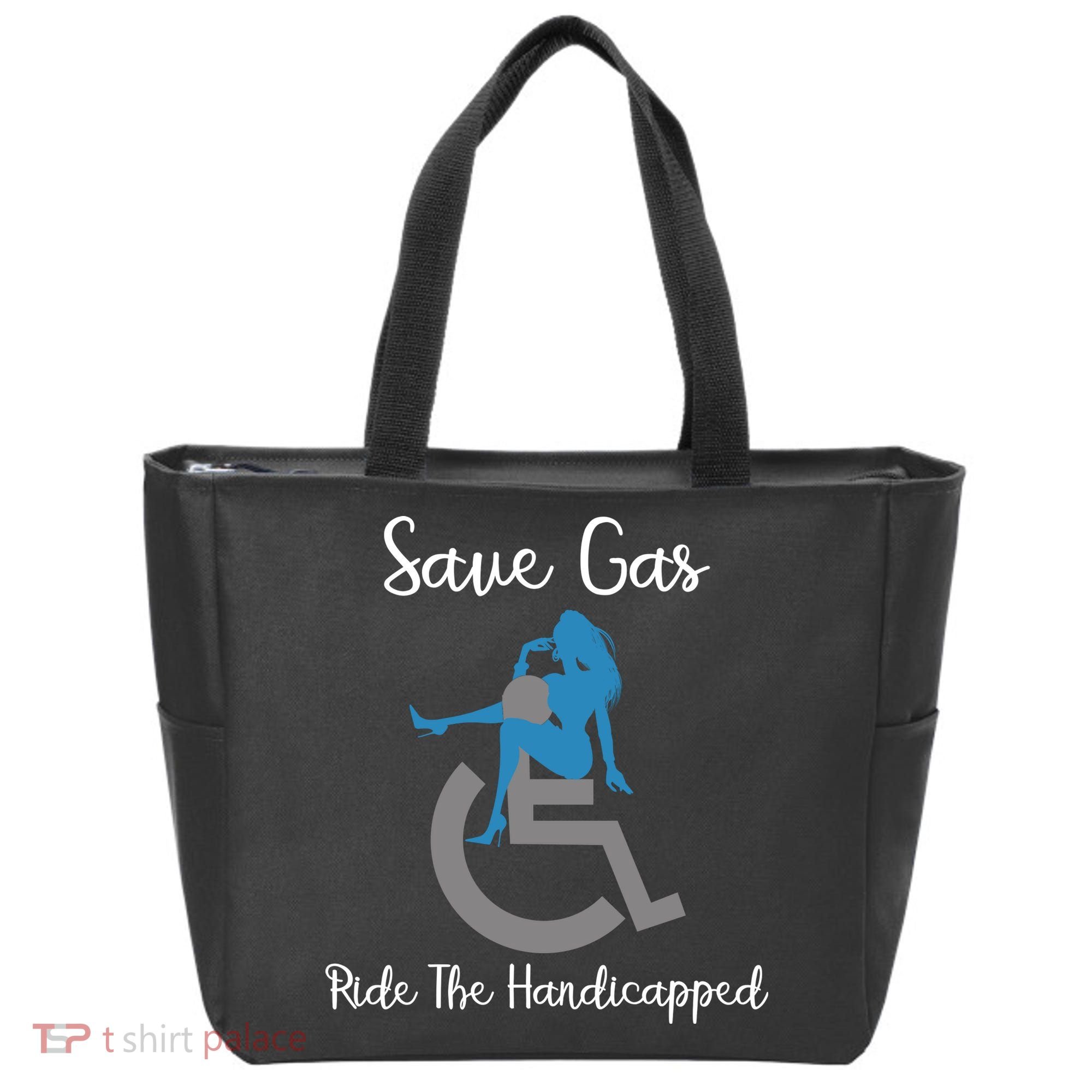 SAVE GAS RIDE THE Handicapped Tote Bag