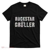 Summer Grilling Rockstar Griller Pit Dad Patio Meat Gangster T-Shirt thumb 0