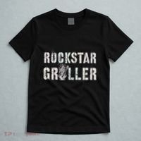 Summer Grilling Rockstar Griller Pit Dad Patio Meat Gangster T-Shirt thumb 5