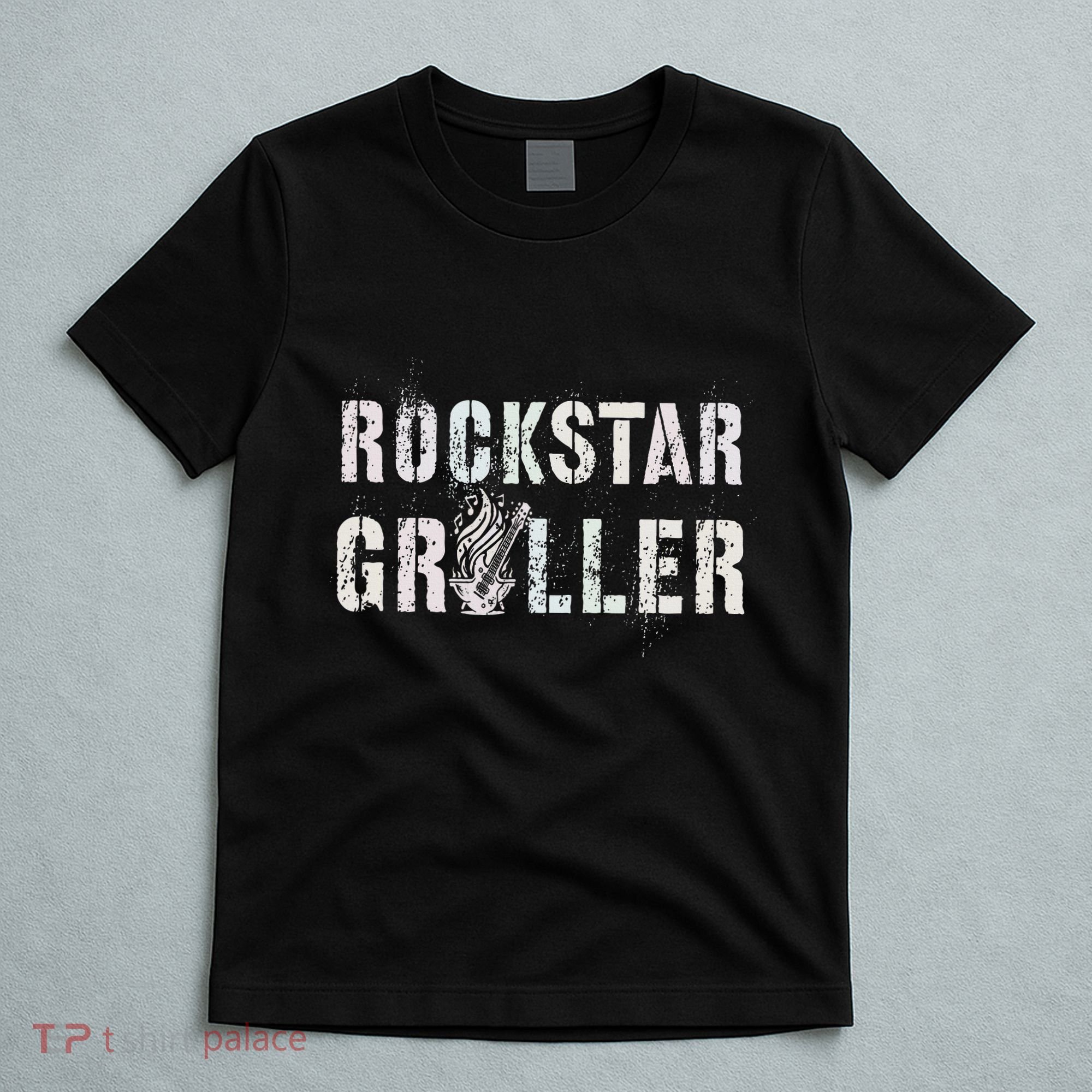 Summer Grilling Rockstar Griller Pit Dad Patio Meat Gangster T-Shirt