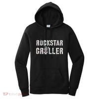 Summer Grilling Rockstar Griller Pit Dad Patio Meat Gangster Women's Hoodie thumb 0