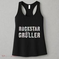 Summer Grilling Rockstar Griller Pit Dad Patio Meat Gangster Women's Tank Top thumb 3