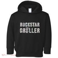 Summer Grilling Rockstar Griller Pit Dad Patio Meat Gangster Toddler Hoodie thumb 0