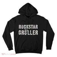 Summer Grilling Rockstar Griller Pit Dad Patio Meat Gangster Tall Hoodie thumb 0