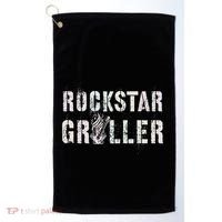 Summer Grilling Rockstar Griller Pit Dad Patio Meat Gangster Golf Towel thumb 0
