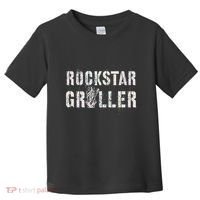 Summer Grilling Rockstar Griller Pit Dad Patio Meat Gangster Toddler T-Shirt thumb 0