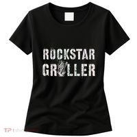 Summer Grilling Rockstar Griller Pit Dad Patio Meat Gangster Women's T-Shirt thumb 0