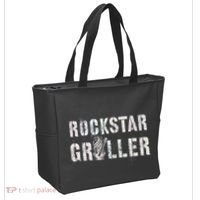 Summer Grilling Rockstar Griller Pit Dad Patio Meat Gangster Tote Bag thumb 2