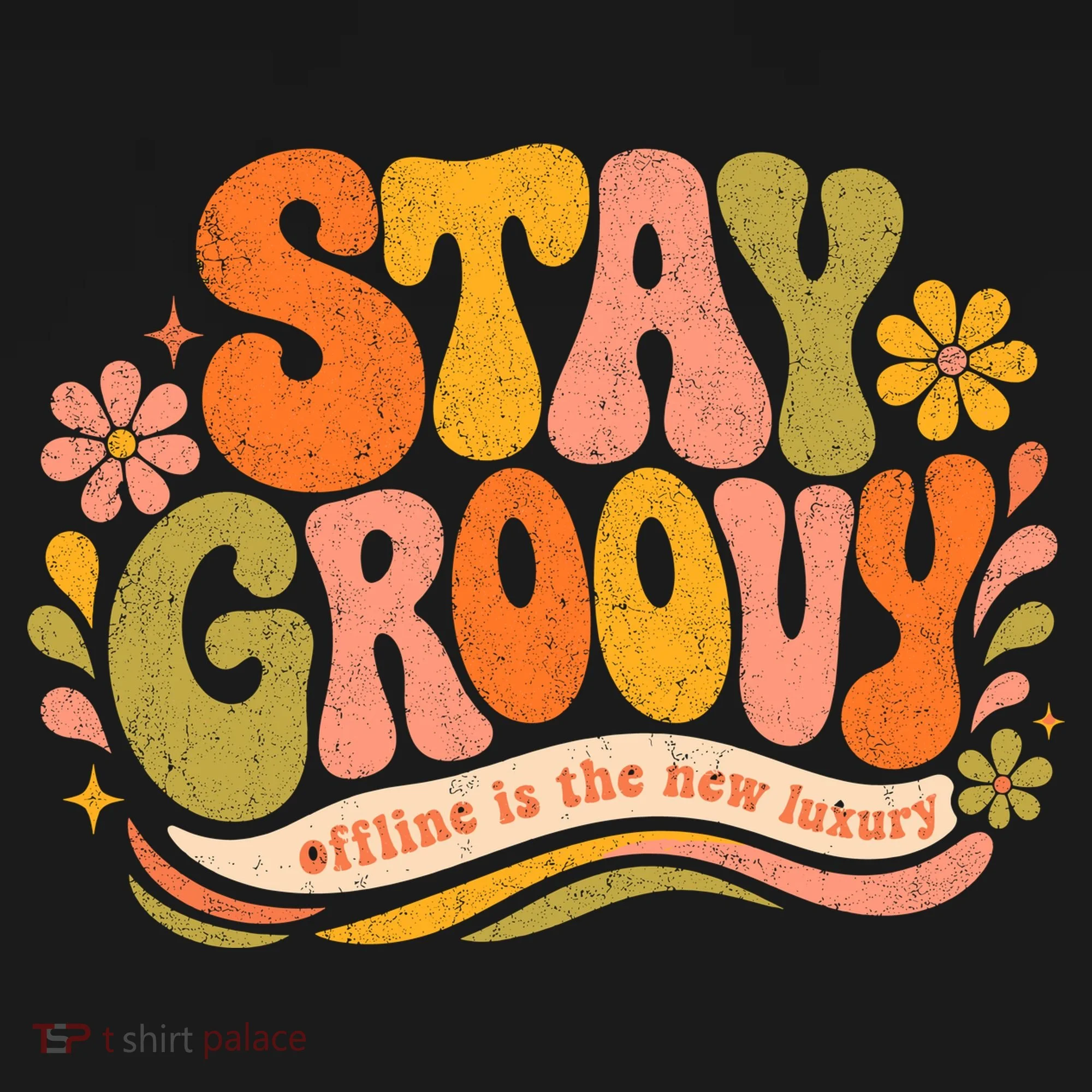 Stay Groovy Retro Doggie Tank