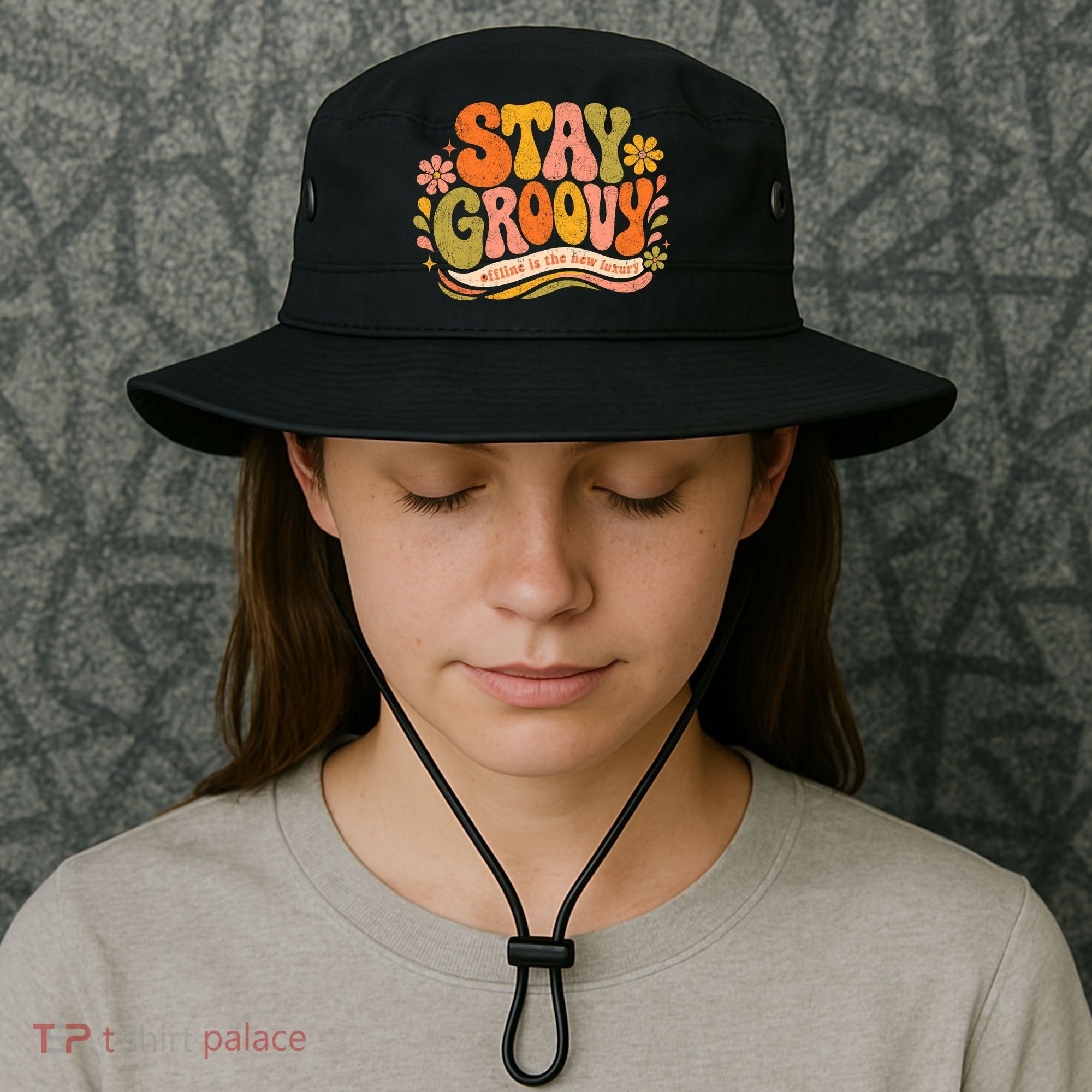 Stay Groovy Retro Bucket Hat