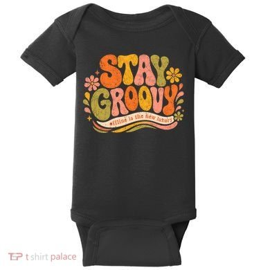 Stay Groovy Retro Baby Bodysuit