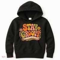 Stay Groovy Retro Kids Hoodie thumb 0