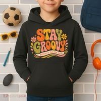 Stay Groovy Retro Kids Hoodie thumb 2