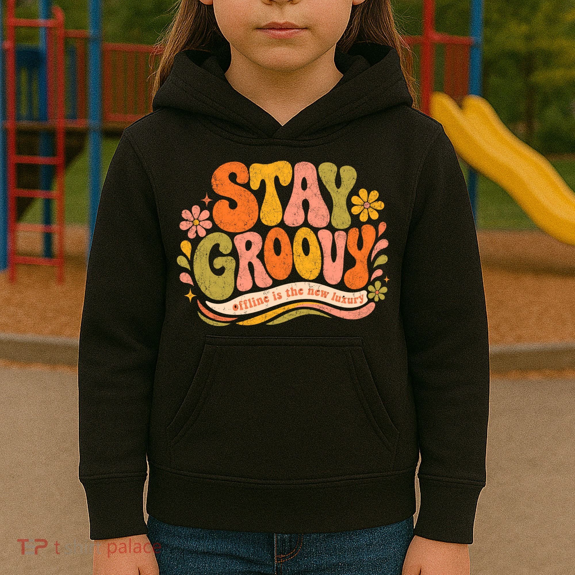 Stay Groovy Retro Kids Hoodie