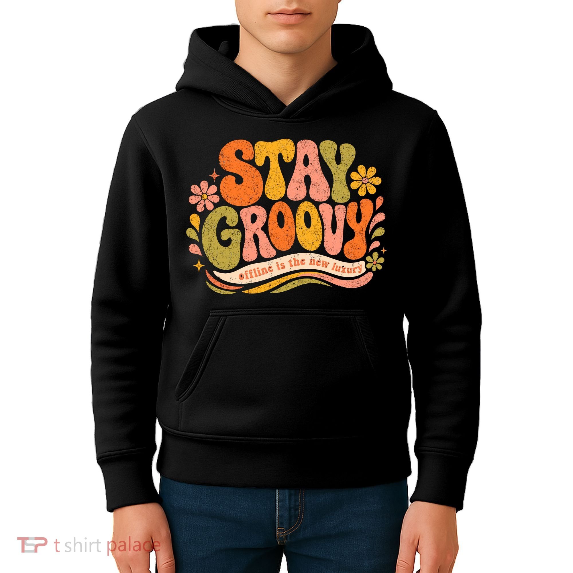 Stay Groovy Retro Kids Hoodie