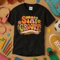 Stay Groovy Retro Kids T-Shirt thumb 3