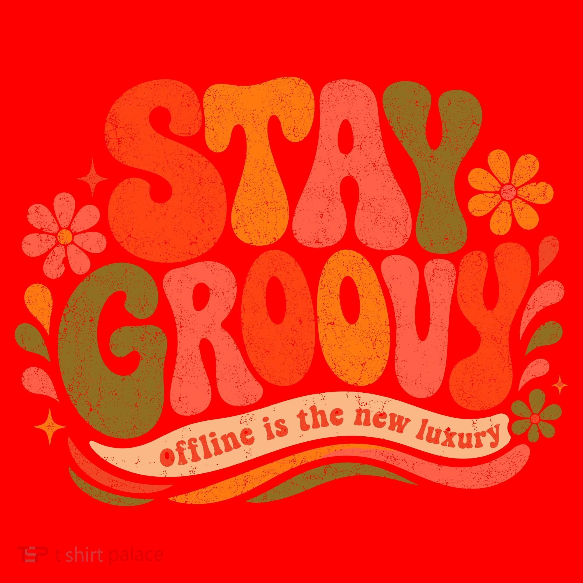 Stay Groovy Retro Santa Hat