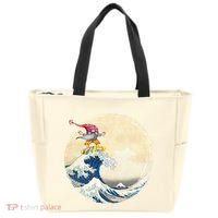 Surfing Gnome Riding Great Wave Off Kanagawa Gnome Tote Bag thumb 0