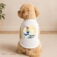 Surfing Gnome Riding Great Wave Off Kanagawa Gnome Doggie Tank thumb 2