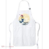 Surfing Gnome Riding Great Wave Off Kanagawa Gnome Apron thumb 0