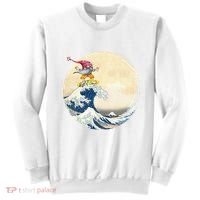 Surfing Gnome Riding Great Wave Off Kanagawa Gnome Sweatshirt thumb 0