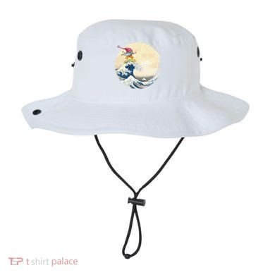 Surfing Gnome Riding Great Wave Off Kanagawa Gnome Bucket Hat