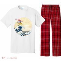 Surfing Gnome Riding Great Wave Off Kanagawa Gnome Pajama Set thumb 0