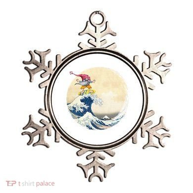 Surfing Gnome Riding Great Wave Off Kanagawa Gnome Ornament