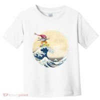 Surfing Gnome Riding Great Wave Off Kanagawa Gnome Toddler T-Shirt thumb 0