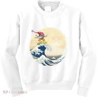 Surfing Gnome Riding Great Wave Off Kanagawa Gnome Kids Sweatshirt thumb 0