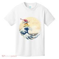 Surfing Gnome Riding Great Wave Off Kanagawa Gnome Kids T-Shirt thumb 0