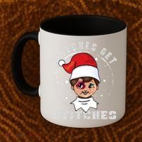 Snitches Get Stitches Elf Xmas Funny Snitches Get Stitches Coffee Mug thumb 2