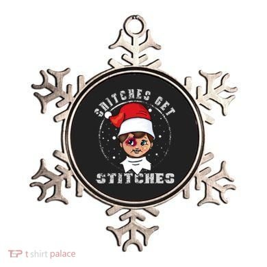 Snitches Get Stitches Elf Xmas Funny Snitches Get Stitches Ornament