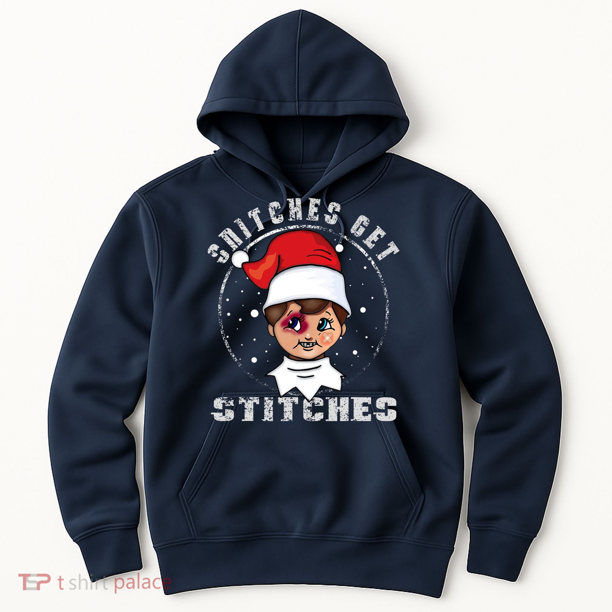 Snitches Get Stitches Elf Xmas Funny Snitches Get Stitches Hoodie