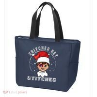 Snitches Get Stitches Elf Xmas Funny Snitches Get Stitches Tote Bag thumb 3