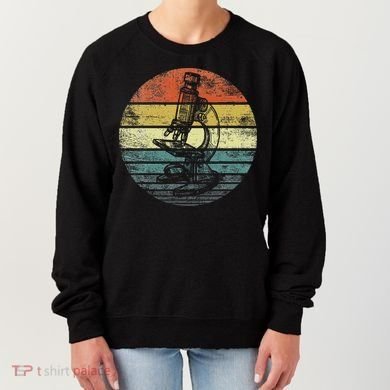 Science Gifts Sunset Scientist Microscope Microscopy Women's Sweatshirt