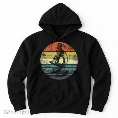 Science Gifts Sunset Scientist Microscope Microscopy Hoodie